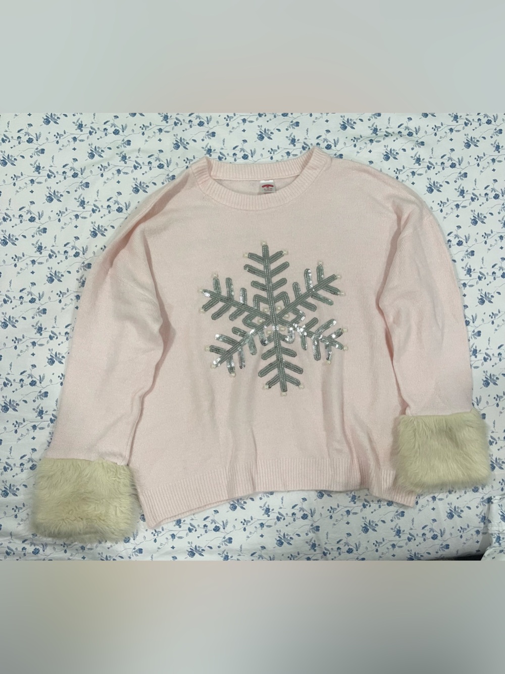 Holiday Time Light Pink Knit Sweater